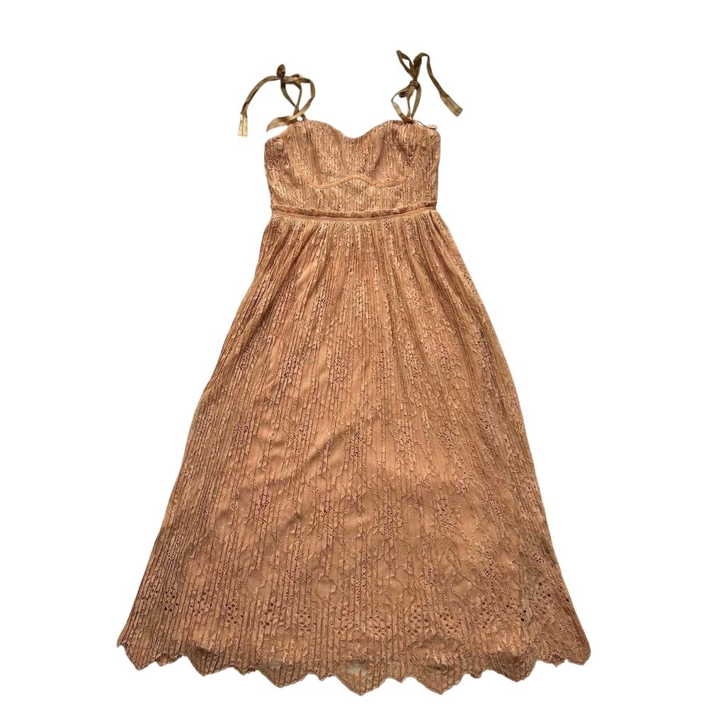 Jonathan Simkhai Butterscotch Lace Maxi Dress Size 2